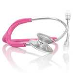 MDF Instruments Acoustica® Stethoscope in fuchsia with dual head chest piece and flexible tubing, professional medical diagnostic tool