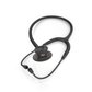 Black MDF Instruments MD One® adult stethoscope with black tubing and chest piece, designed for medical professionals.
