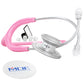 Pink MD One® adult stethoscope by MDF Instruments, featuring flexible tubing and dual head chest piece for medical auscultation.
