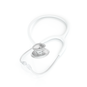 White MD One® adult stethoscope by MDF Instruments with flexible tubing and chest piece for medical examinations.