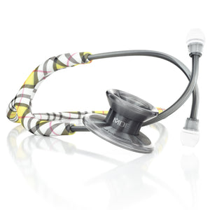 MD One® Epoch® Titanium adult stethoscope with Islay and Metalika finishes, featuring dual-head chestpiece and flexible tubing.