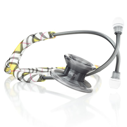 MD One® Epoch® Titanium adult stethoscope with Islay and Metalika finishes, featuring dual-head chestpiece and flexible tubing.
