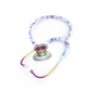 MD One® Epoch® titanium adult stethoscope by MDF Instruments with Monet/Kaleidoscope design and protective case.