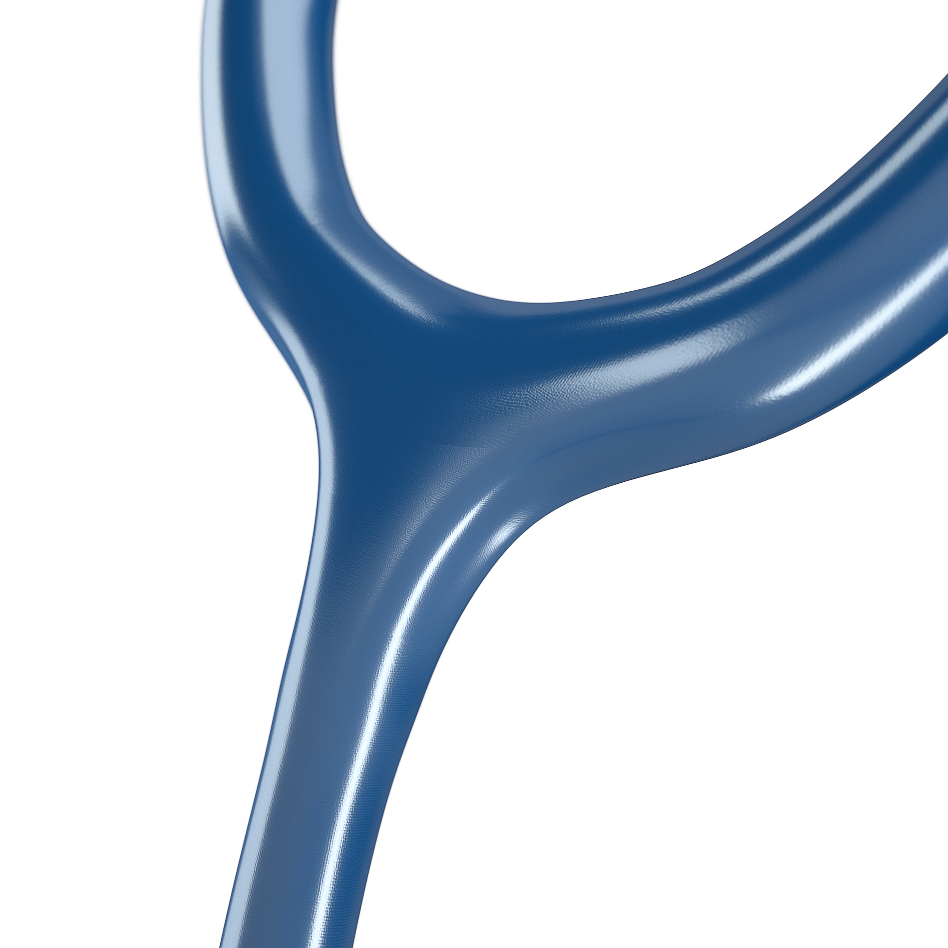 MD One Epoch Titanium adult stethoscope in navy blue with flexible tubing and dual head chest piece for medical auscultation.