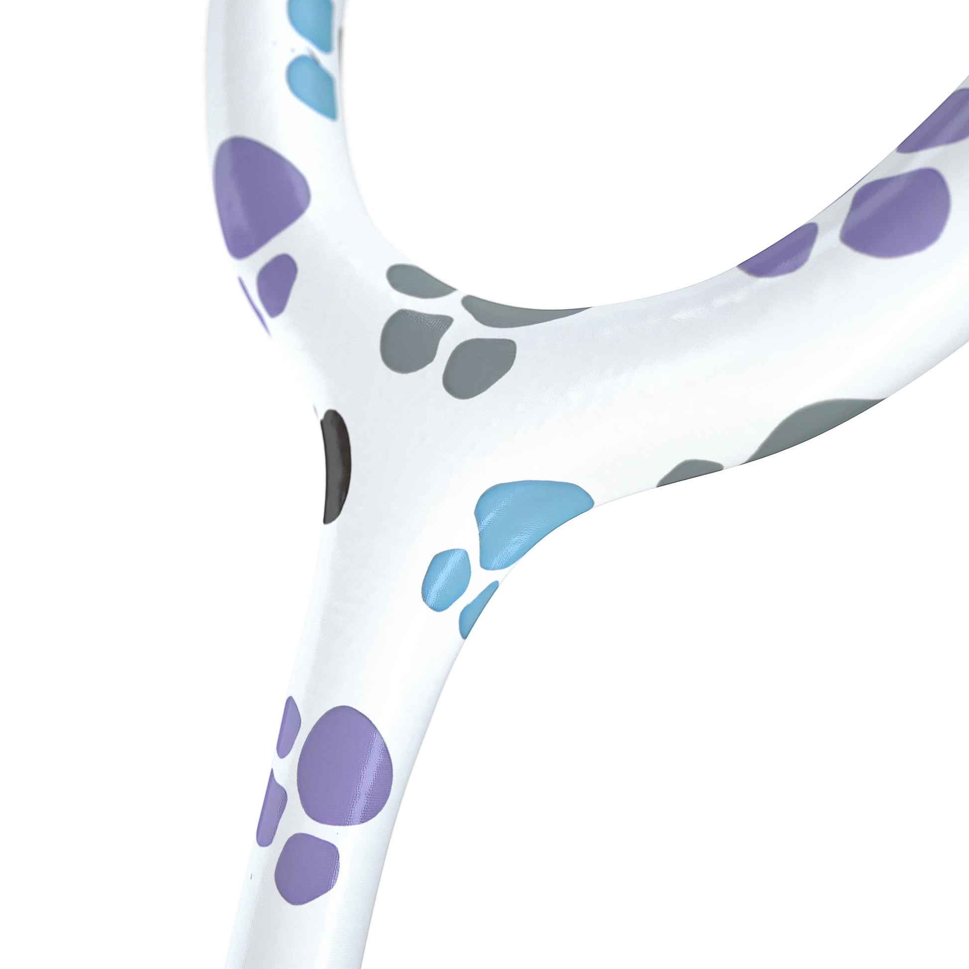 MD One Epoch Titanium adult stethoscope with animal paws design and travel case, by MDF Instruments.
