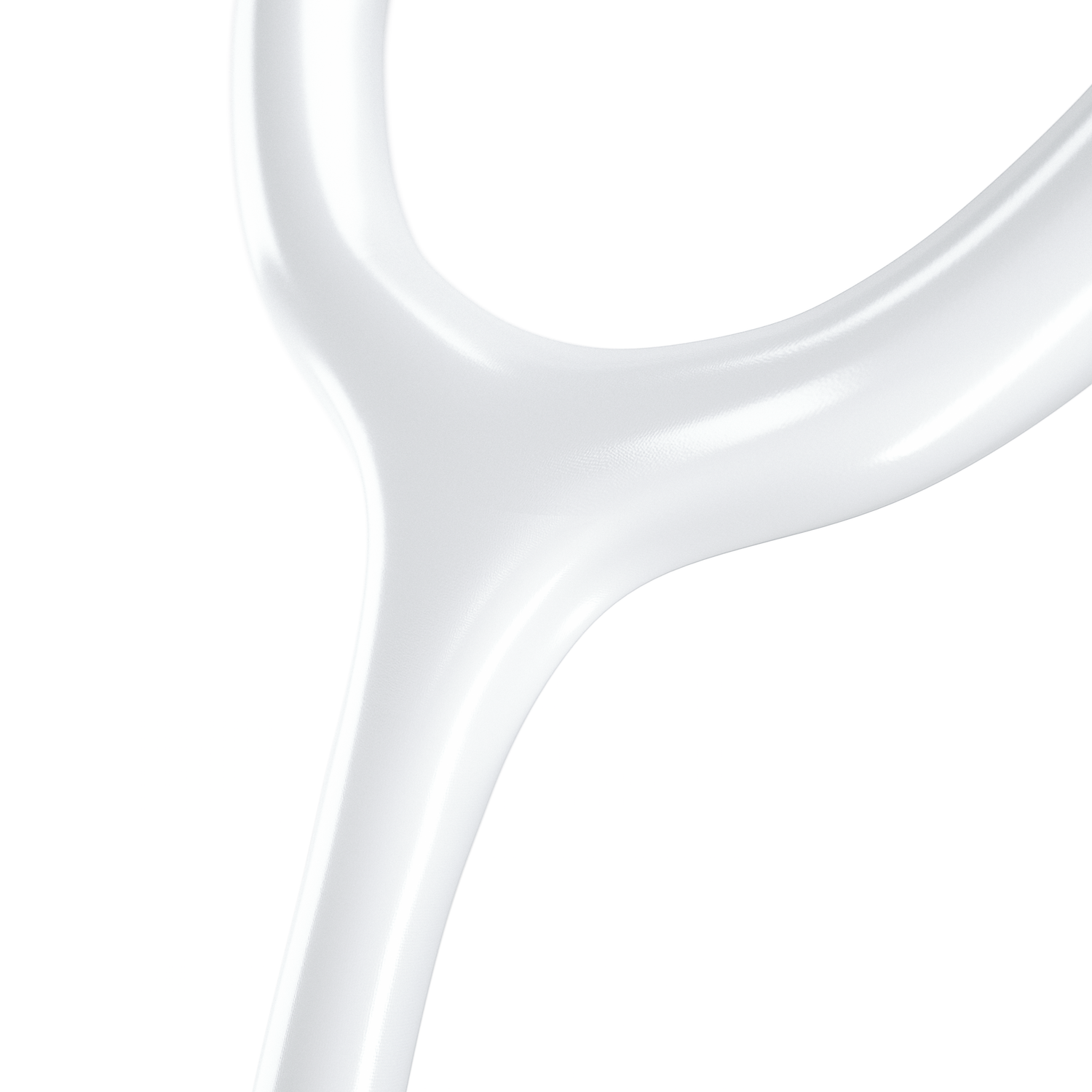 White MD One® Epoch® Titanium adult stethoscope by MDF Instruments with dual head and adjustable tubing.