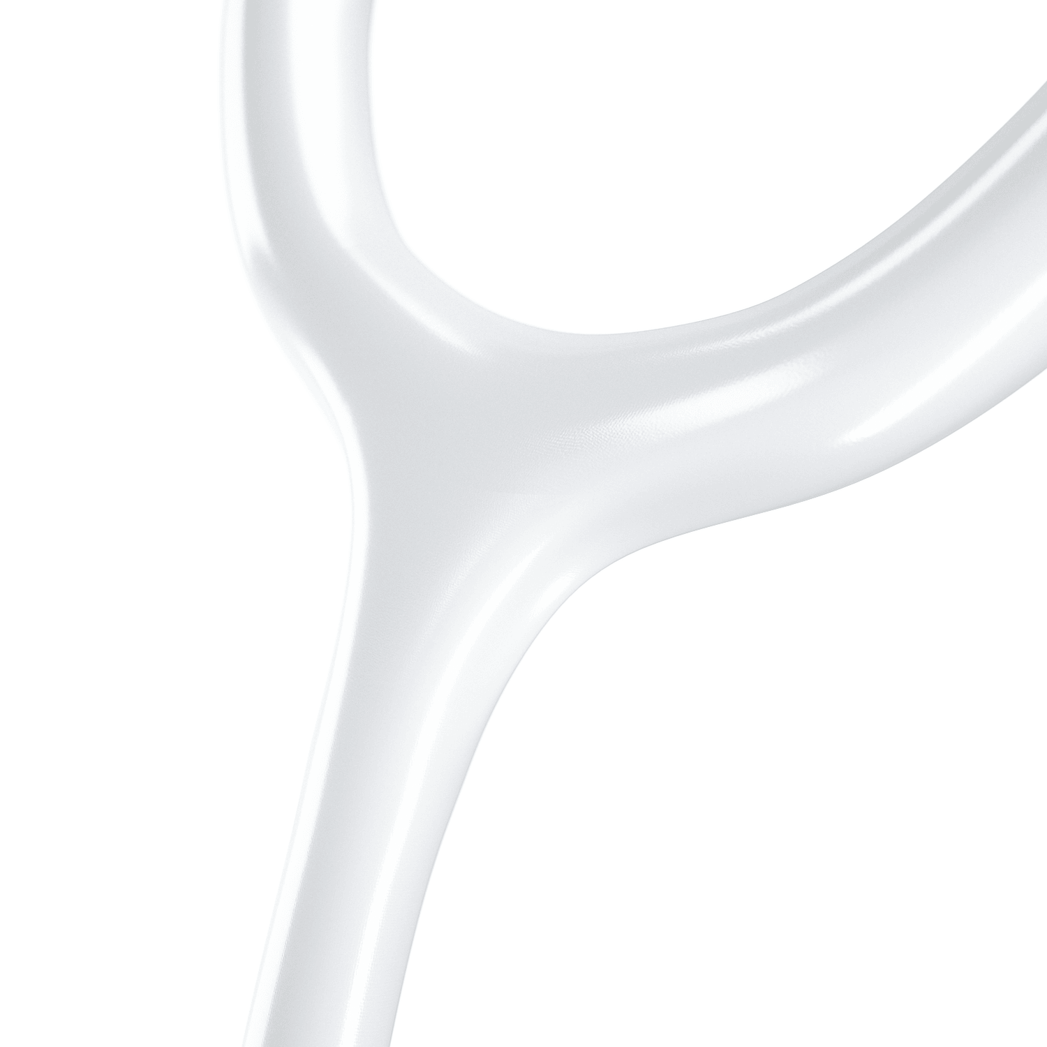 MD One Epoch Titanium adult stethoscope by MDF Instruments with white tubing and rose gold accents, designed for medical professionals.