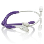 MD One® Infant Stethoscope by MDF Instruments in purple, featuring flexible tubing and soft eartips for pediatric auscultation.