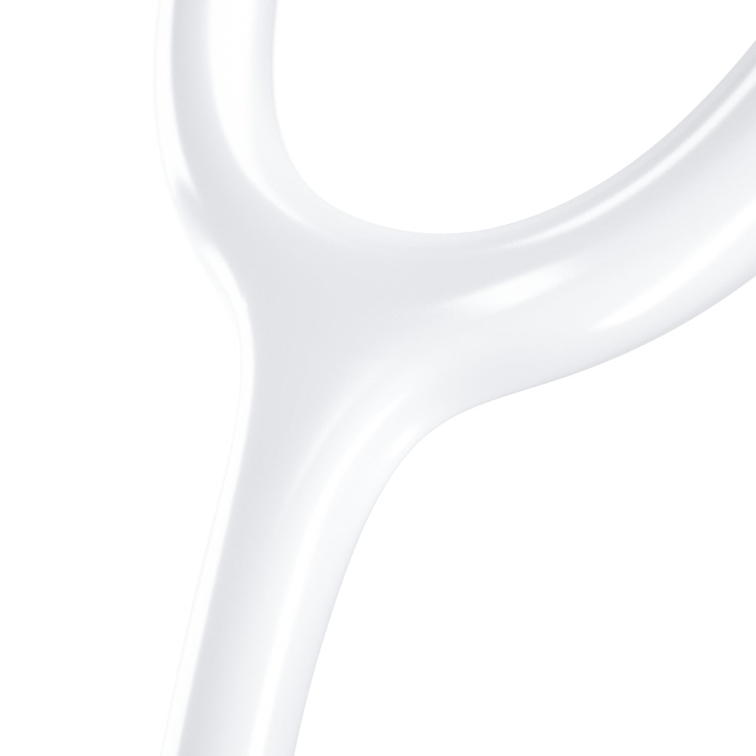 White MDF Instruments ProCardial adult cardiology stethoscope with white tubing and eartips, designed for medical auscultation.