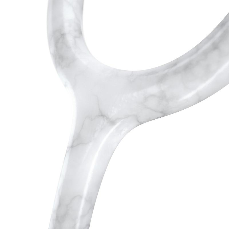 ProCardial Titanium adult cardiology stethoscope with Carrera Marble tubing and metal accents, shown with case.