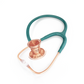 ProCardial Titanium adult cardiology stethoscope in green glitter and rose gold with a case, by MDF Instruments.
