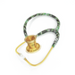 MDF Instruments ProCardial titanium adult cardiology stethoscope with gold accents, featuring dual-head chest piece and adjustable earpieces.