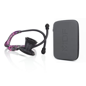 ProCardial Titanium adult cardiology stethoscope by MDF Instruments in Muddy Girl and BlackOut colors with carrying case
