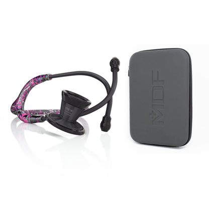 ProCardial Titanium adult cardiology stethoscope by MDF Instruments in Muddy Girl and BlackOut colors with carrying case