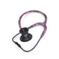 ProCardial Titanium adult cardiology stethoscope by MDF Instruments in Muddy Girl and BlackOut with carrying case, shown in close-up.