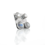 Pediatric and neonatal attachments with clip for MDF Instruments ProCardial stainless steel stethoscope, shown on a stethoscope head.
