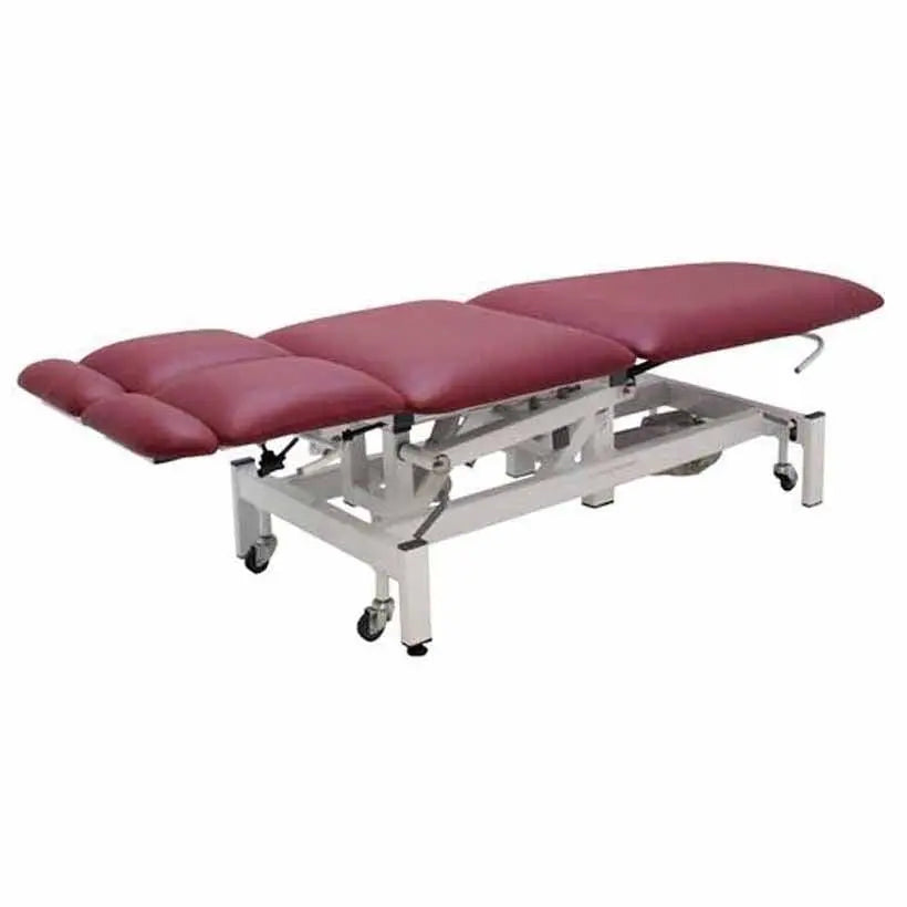 Electric MediPlinth General Medical Chair with non-tilting design, measuring 186x63x91cm, featuring adjustable medical seating
