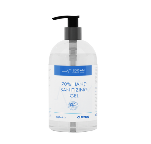 Medisan 70% Alcohol Hand Sanitising Gel – 500ml Pump Bottle