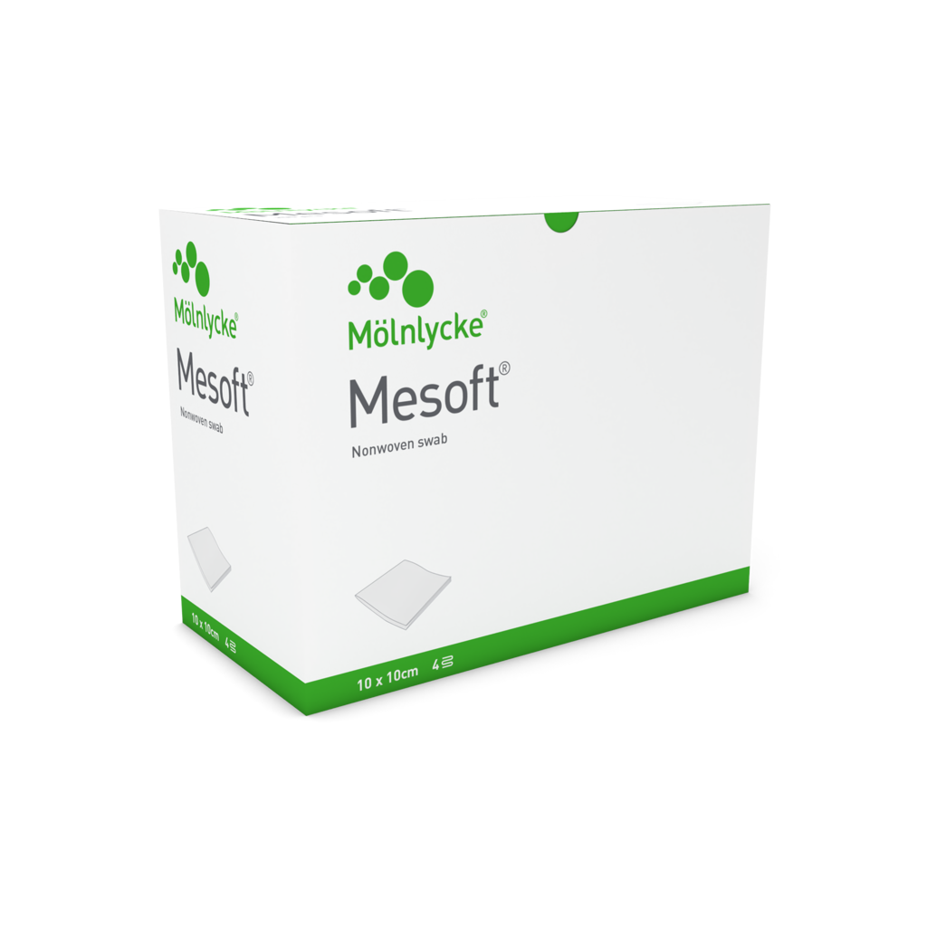 Mesoft Non-Sterile Nonwoven Gauze Swabs 10cm x 10cm 30gsm (Pack of 100)