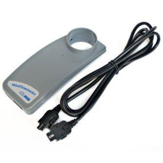 MIR MiniFlowMeter sensor for Spirolab with I/II cable, compact medical device component for respiratory testing equipment.