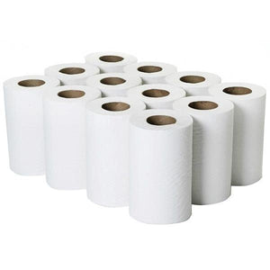 Northwood Essentials white centre feed paper towels, 7-inch, 2-ply, 60m length, case of 12, ideal for commercial use