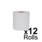 Northwood Essentials white centre feed paper towels, 7-inch, 2-ply, 60m length, case of 12, for commercial use