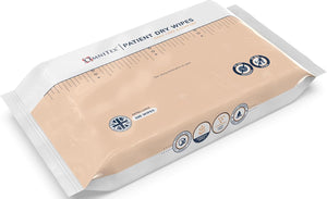 Omnitex extra large patient dry wipes pack of 100, angled view