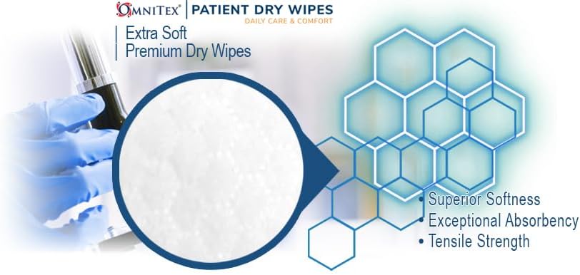 Omnitex patient dry wipes fabric texture and absorbency features