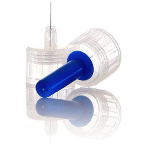 Owen Mumford Tricare diabetes medication injection pen needle, 6mm x 31G, 100-pack, with sterile needle tips for insulin injections.