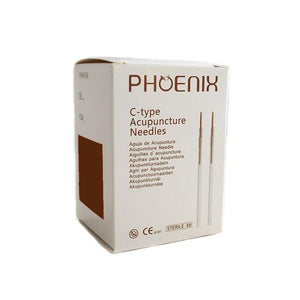 C-type copper acupunture needles 0.30x40mm in a guide tube
