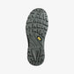 Black Aura S3 SRC unisex safety shoe by PLS Medical with metal-free design and slip-resistant sole, shown from a side angle.