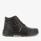 Black EOS metal-free unisex safety boot by PLS Medical with reinforced toe and slip-resistant sole, designed for workplace safety.