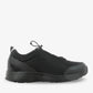 Black James Mesh men's nursing shoes by PLS Medical with breathable mesh upper and slip-resistant sole for healthcare professionals.