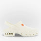 OxyClog autoclavable nursing clog by PLS Medical, featuring a slip-on design and durable white material for healthcare professionals.