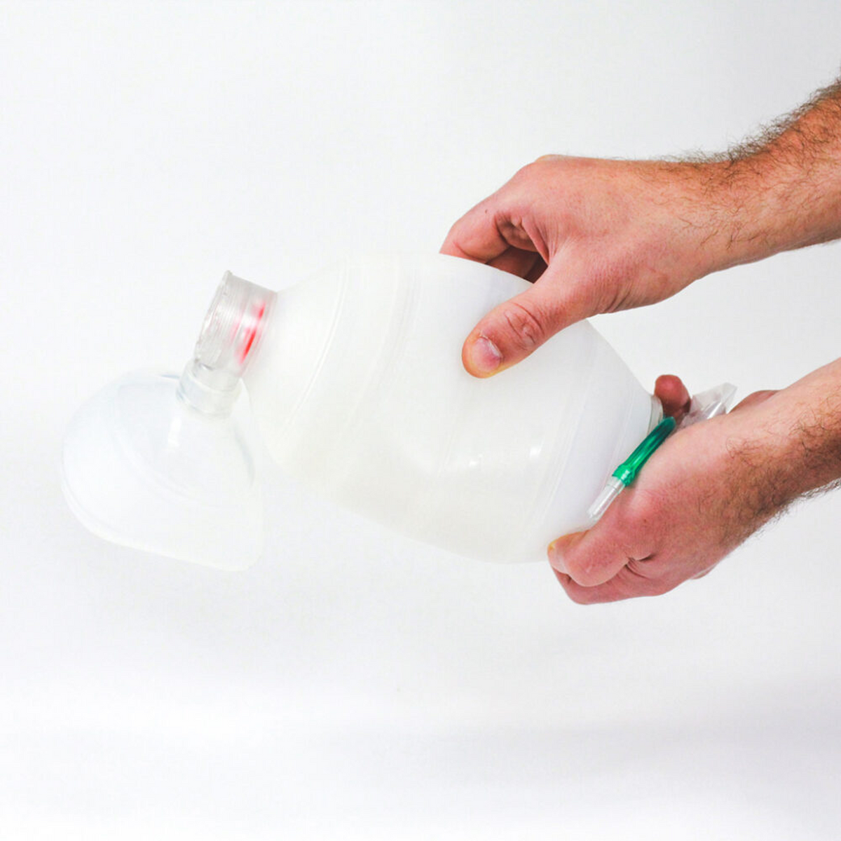 Pocket BVM Collapsible Adult Bag Valve Mask with Oxygen Tubing