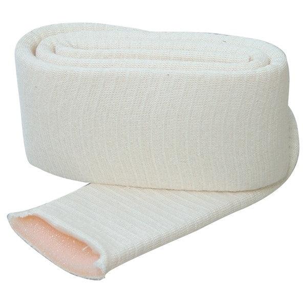 Large tan Podopro tubular padding, 9.5cm by 90cm, soft cushioning for foot and toe protection.