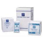 Premier 5x5cm 12-ply gauze swabs in a box of 100, sterile medical gauze for wound care and dressing.