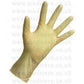 Pair of Premier sterile powder-free latex gloves in medium size, showing the smooth, elastic texture of the gloves.