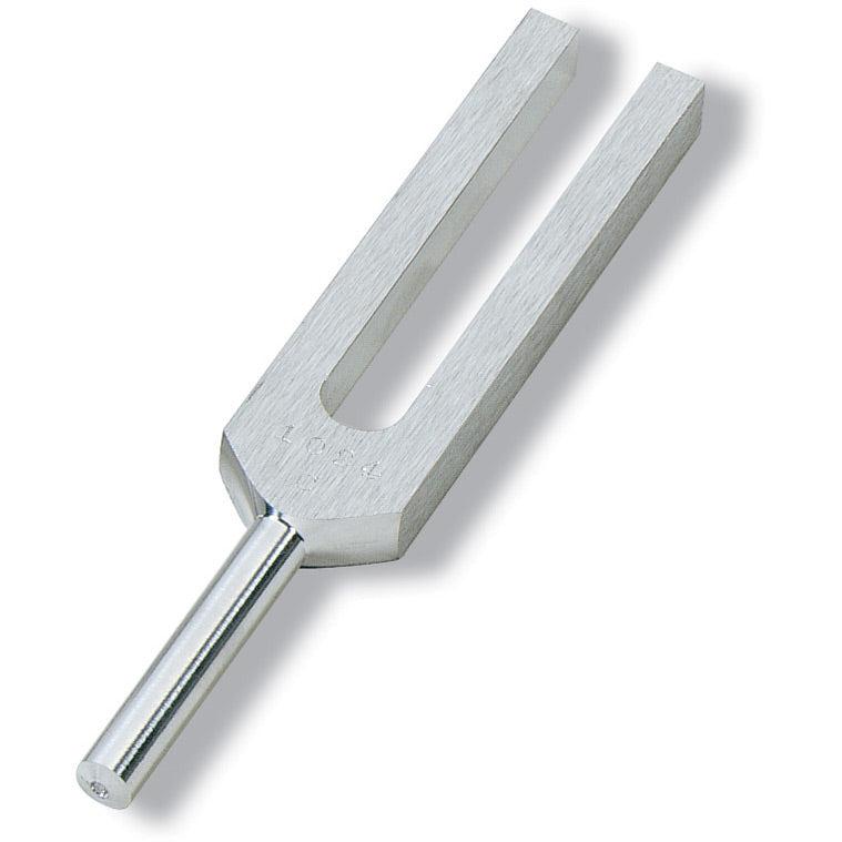 Prestige 1024Hz frequency tuning fork with wooden handle, used for sound therapy and musical tuning.