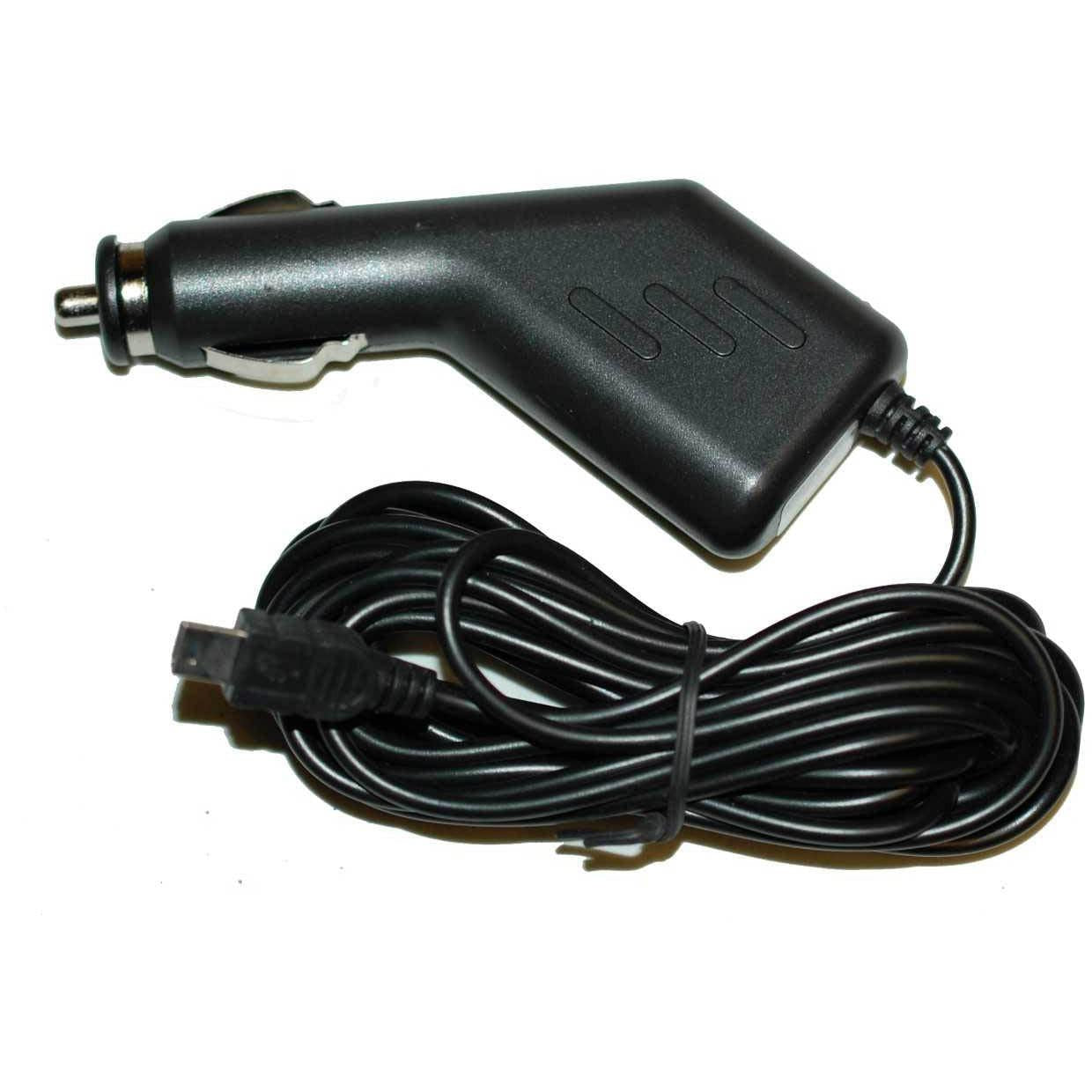 ProAct 12V DC vehicle power adapter to 5V DC mini USB for Creative PC-900B monitor, shown connected for in-vehicle use.