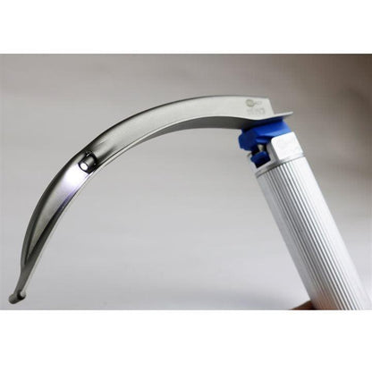 Set of 10 Metal Max+ Combi laryngoscope blades with MAC 5 adult handles by ProAct, featuring stainless steel construction and ergonomic design.