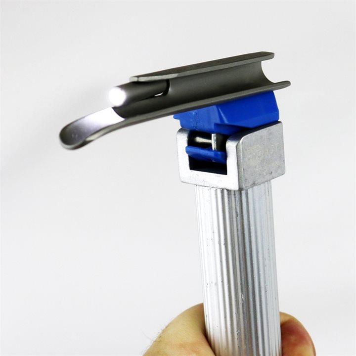 Pack of 10 Metal Max+ Combi Miller 1 pediatric laryngoscope blades with handles by ProAct, featuring durable metal construction.