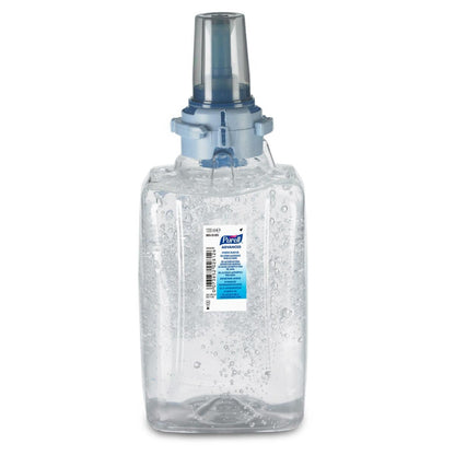 Purell Advanced Hygienic Hand Rub in 1200ml bottle for ADX-12™ dispenser, showing the hand sanitizer product and dispenser.