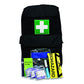 Reliance TraumaFix FREC 3 kit in tactical black rucksack with first aid supplies and pouch contents for emergency response.