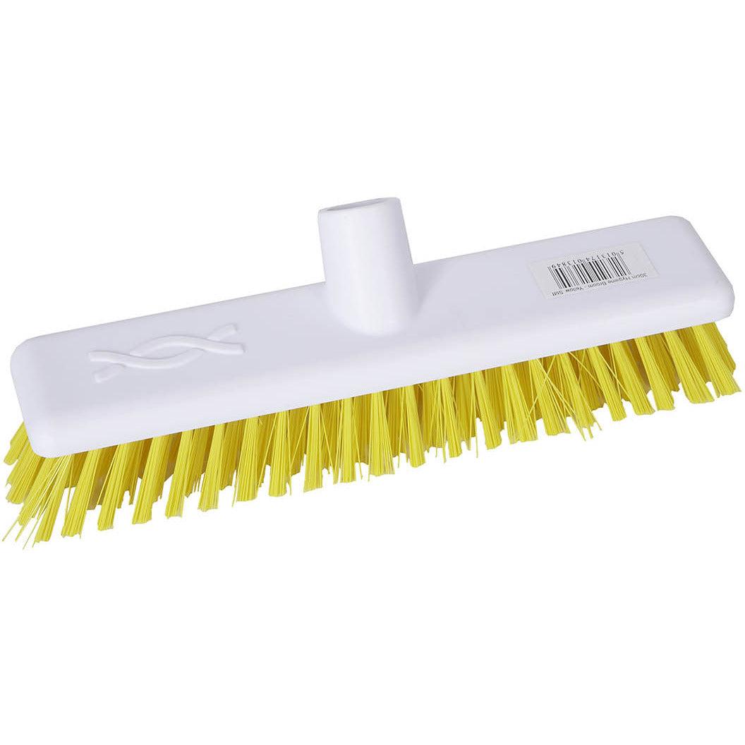 12-inch washable broom with stiff bristles by Robert Scott, ideal for heavy-duty sweeping and cleaning outdoor surfaces.