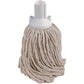 Pack of 10 Robert Scott 250GM PY Exel Socket Mops with white handles and blue mop heads, ideal for cleaning tasks.