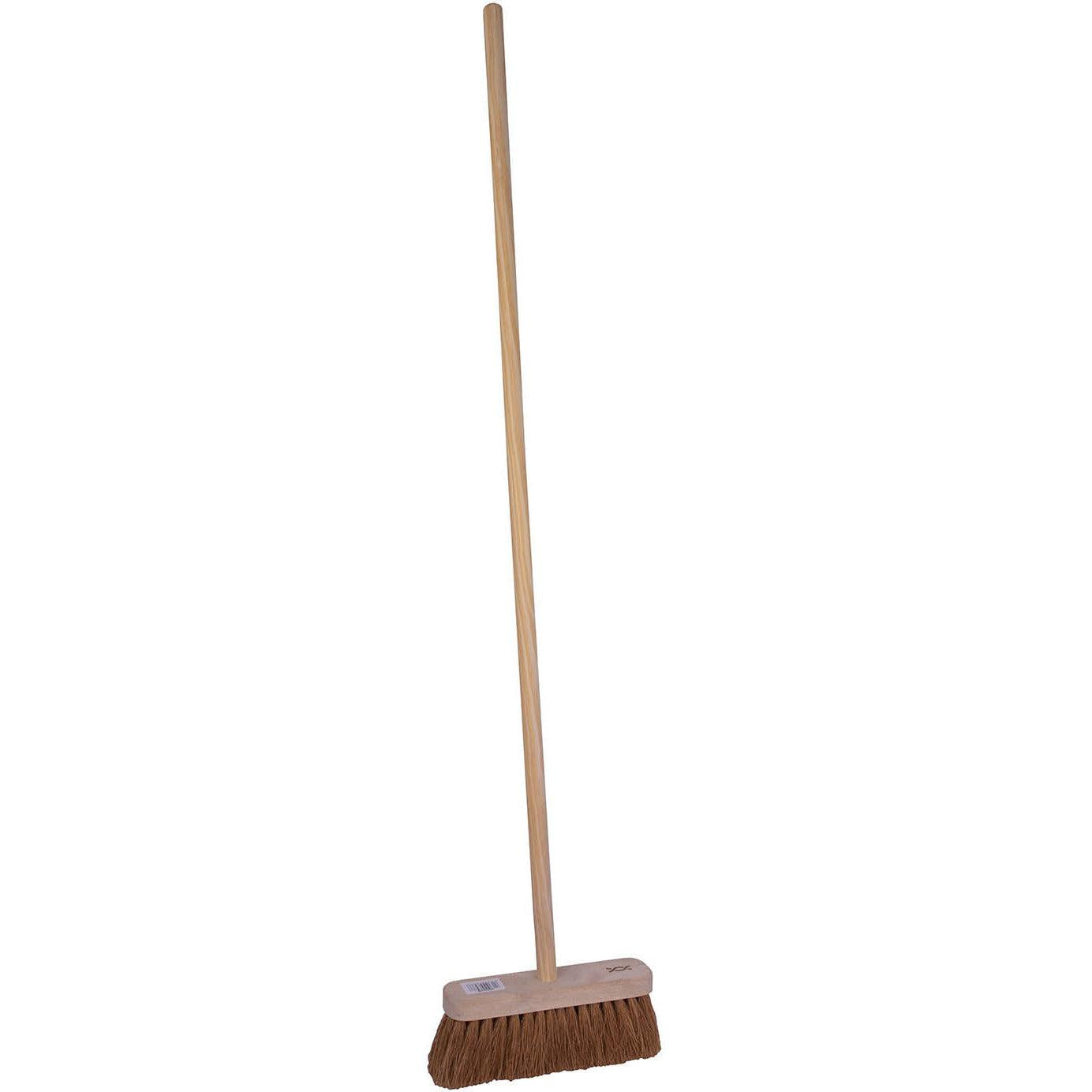 Robert Scott 10-inch broom with soft bristles and 120cm handle, ideal for gentle sweeping and cleaning surfaces.