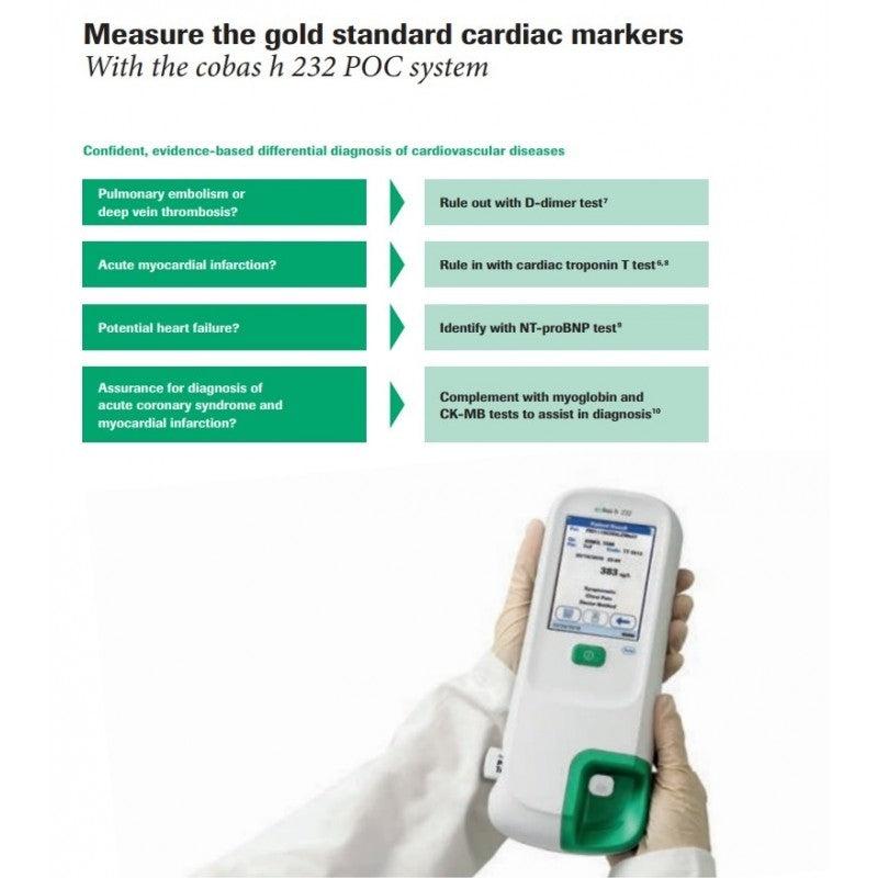 Roche Cardiac Blood Test Device Kit Cobas H 232 (Scanner NOT Included)