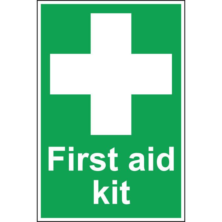 First Aid and White Cross sign , 300*200mm Rigid