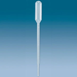 Set of 300 Sarstedt Ltd 1ml transfer pipettes with 0.25ml graduation marks, ideal for precise liquid measurement in labs.